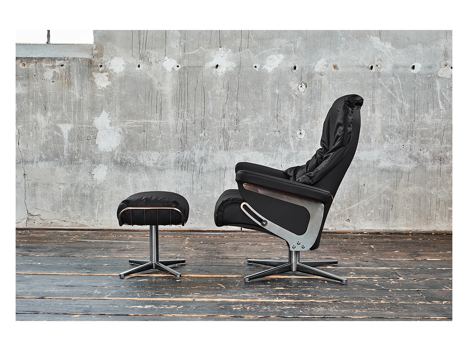 Relaxsessel - Schwarz Leder - MODO