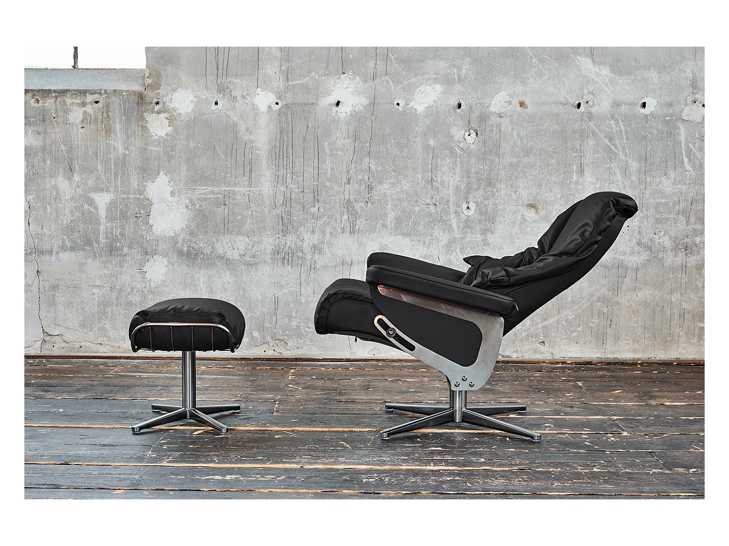 Relaxsessel - Schwarz Leder - MODO