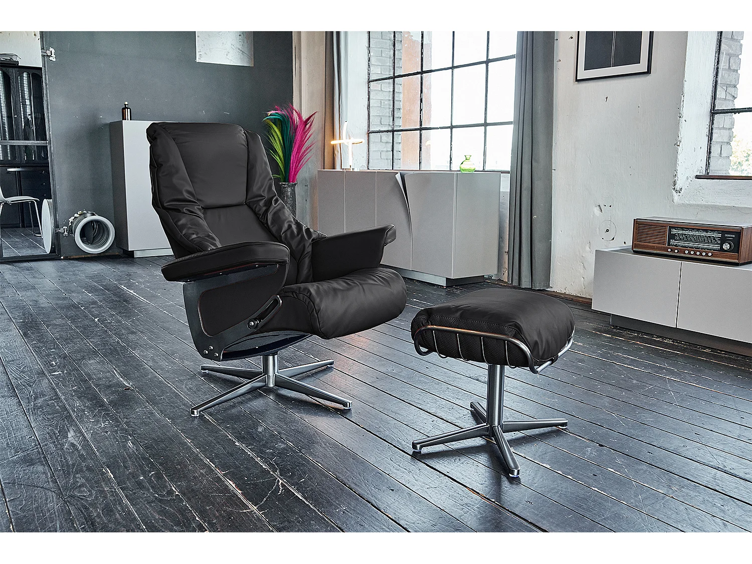 Sillón - Negro piel - MODO