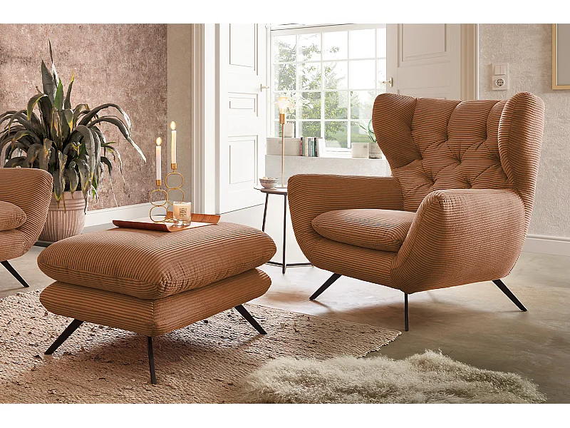 Sessel - Braun Cord - CHARME