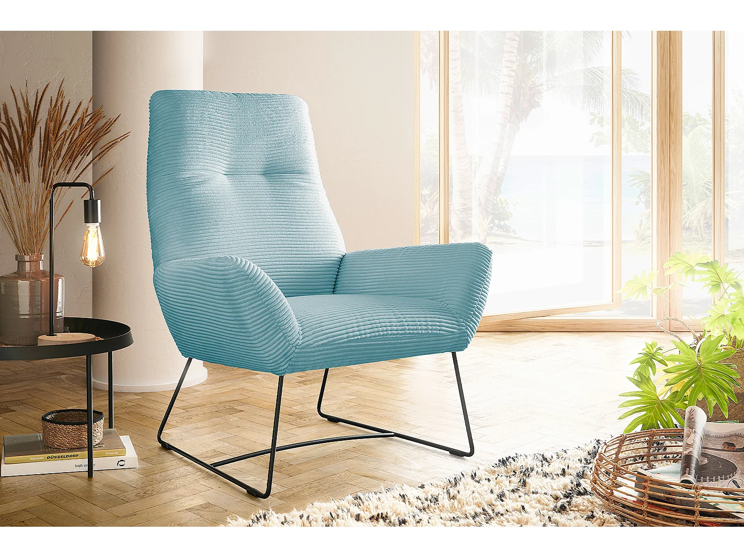 Poltrona singola - azzurro chiaro  - BISA