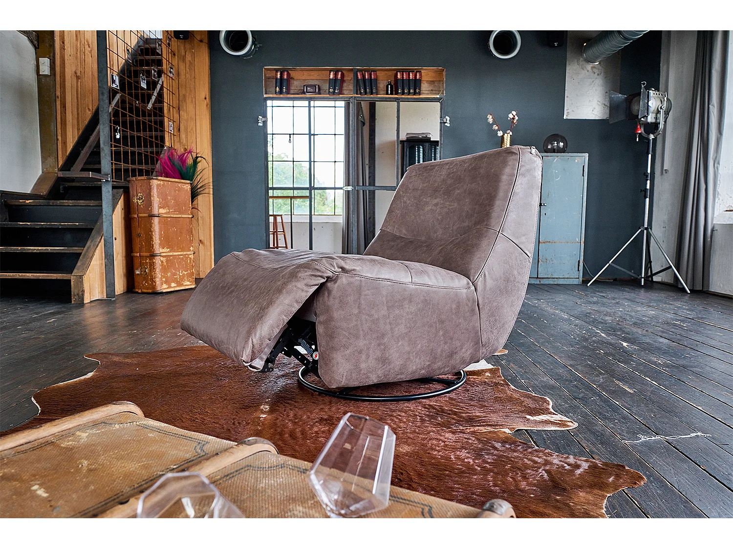 Relaxsessel - Taupe Leder - CINE