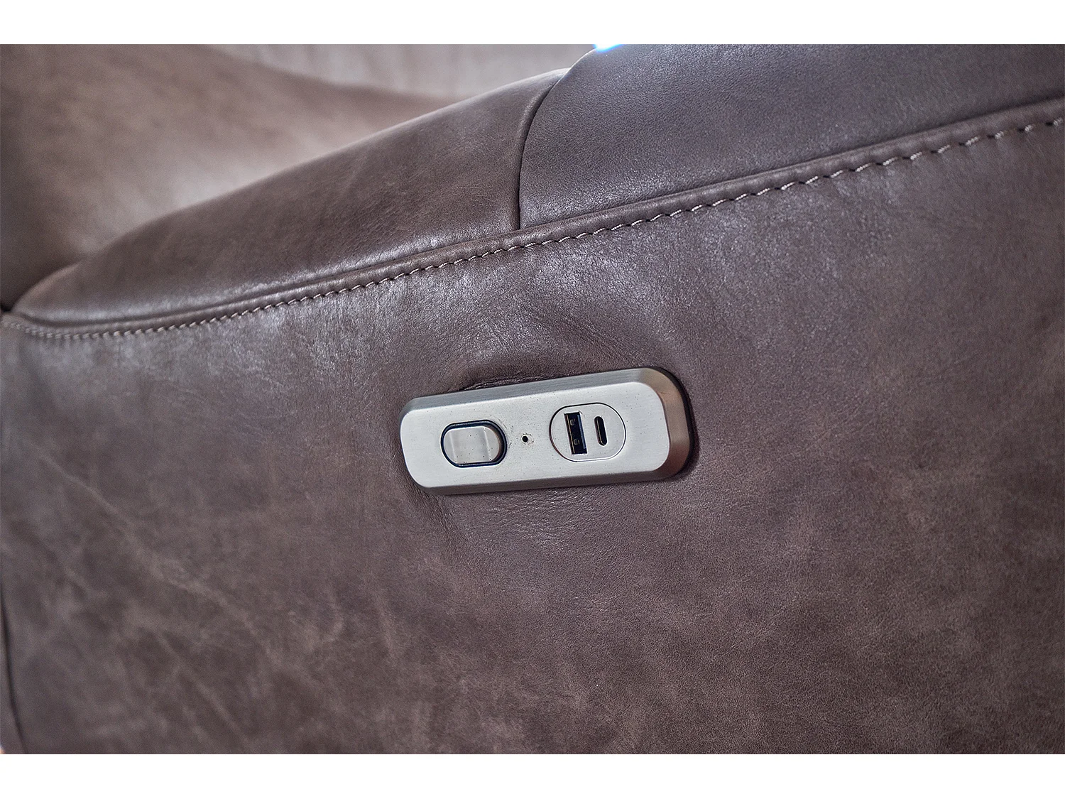 Relaxsessel - Taupe Leder - CINE