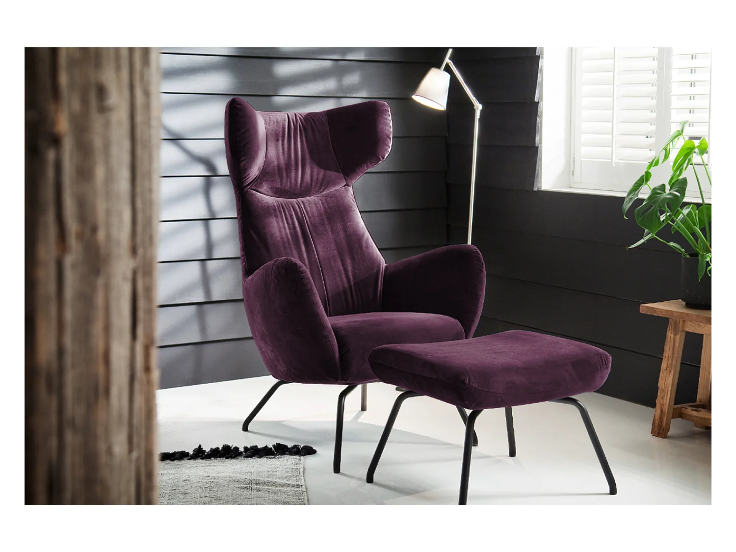 Sillón - Violeta terciopelo - LOTTE