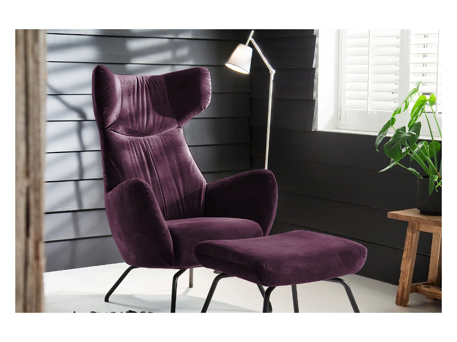 Sillón - Violeta terciopelo - LOTTE