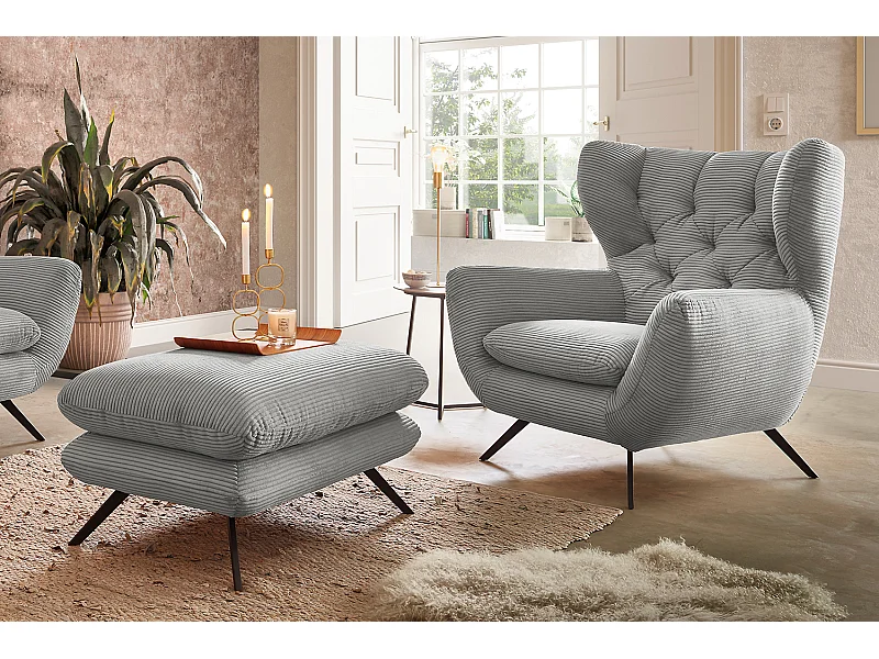 Sillón - gris claro Pana - CHARME