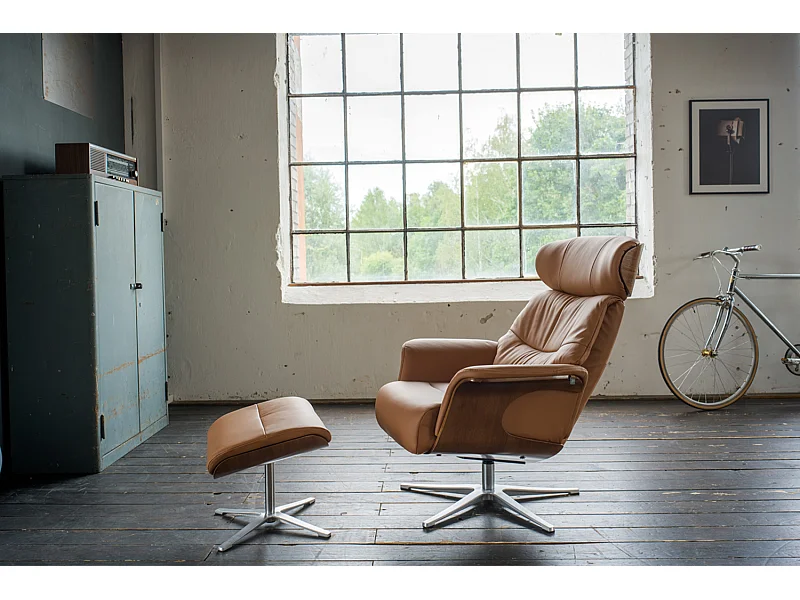 Relaxsessel - Braun Leder - TOSAR