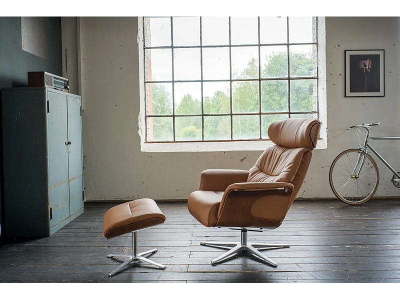 Relaxsessel - Braun Leder - TOSAR