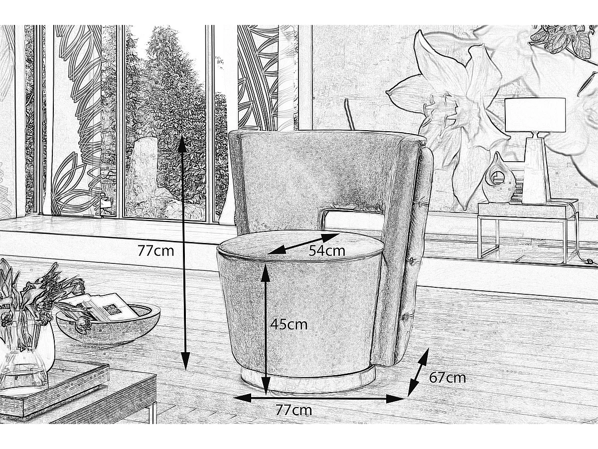 Enkele fauteuil - Groen Geweven stof - SENSO