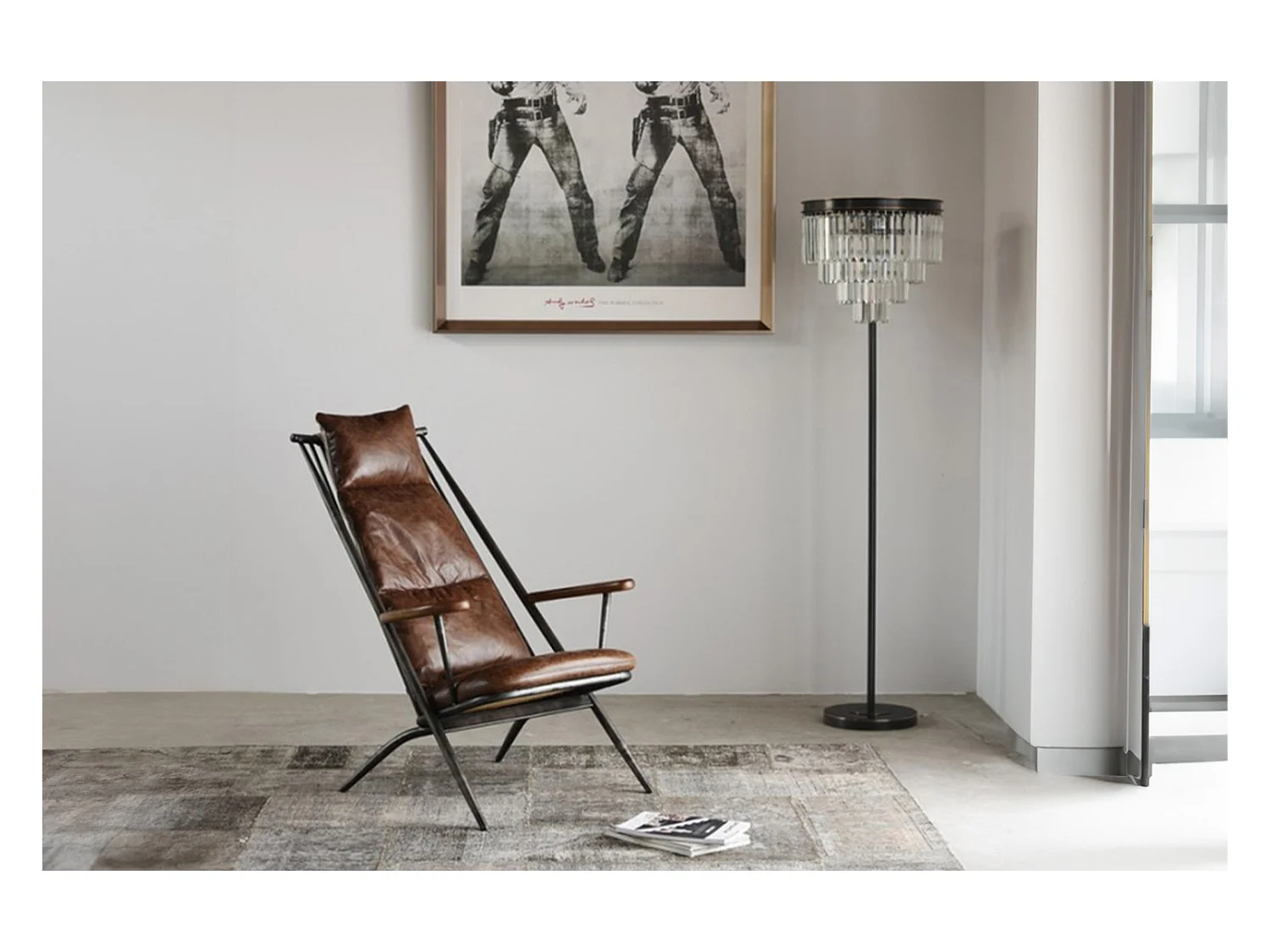 Fauteuil - marron cuir - CIANO