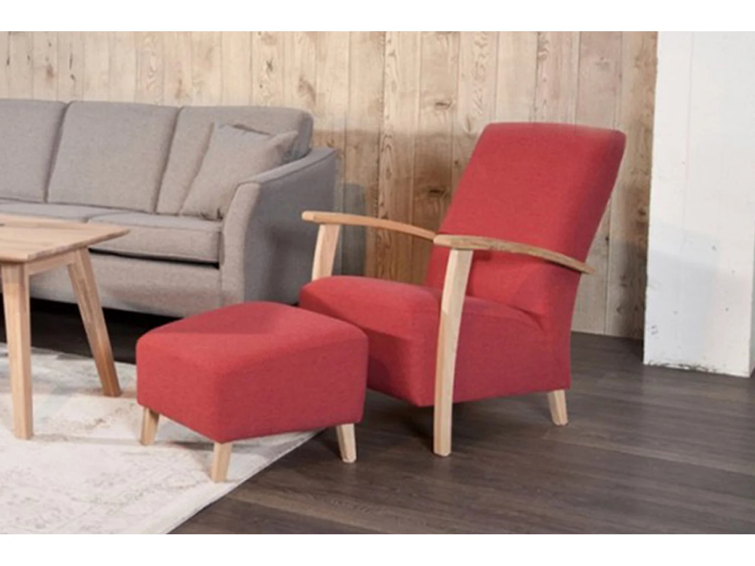 Sessel - Rot Webstoff - REIKI