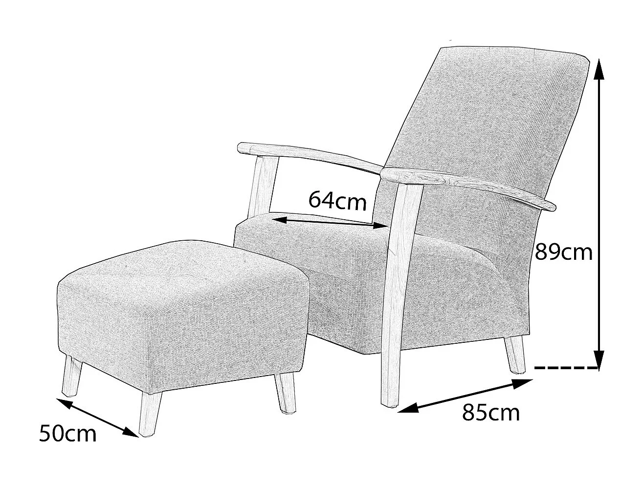 Sessel - Rot Webstoff - REIKI