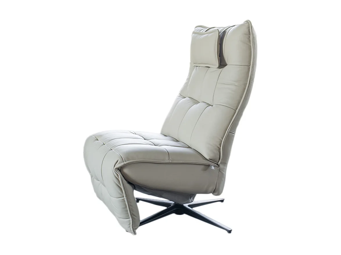 Poltrona relax - Grigio pelle - MIKO