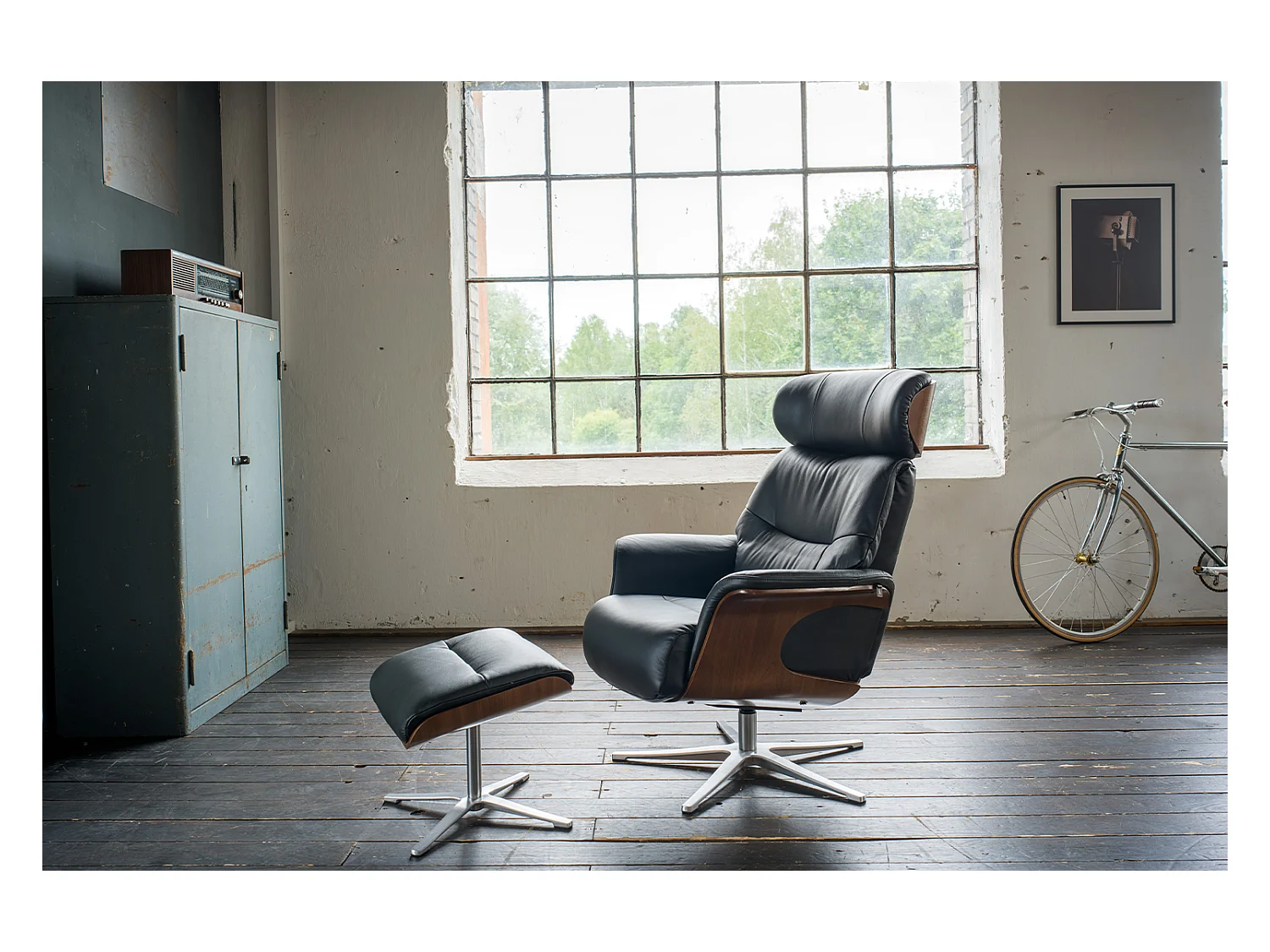 Fauteuil - Noir cuir - TOSAR