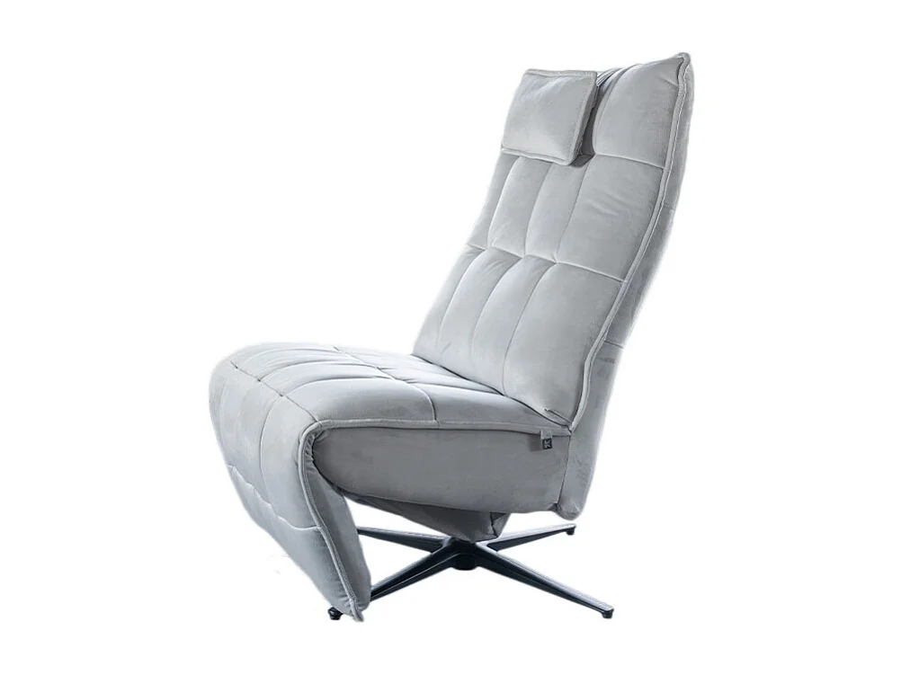 Fauteuil - gris clair Velours - MIKO