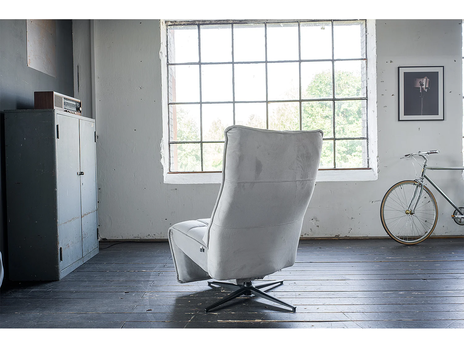 Sillón - gris claro terciopelo - MIKO