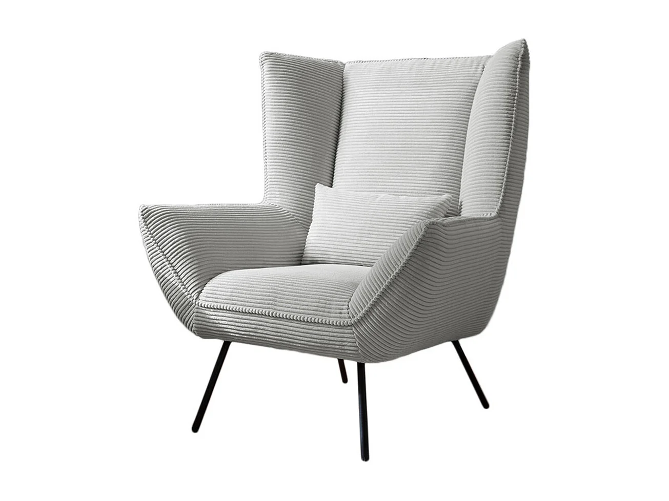 Fauteuil relax - gris clair Velours côtelé - IVA