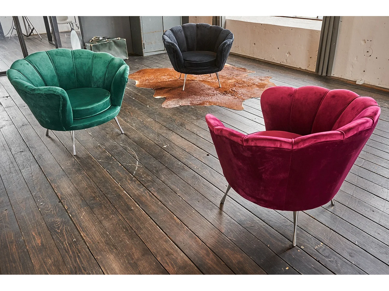 Fauteuil - Vert Velours - NARLA