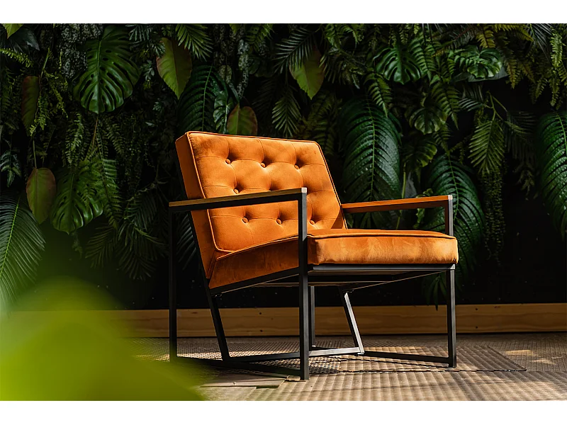 Polstersessel - Orange Velvet - ARLY