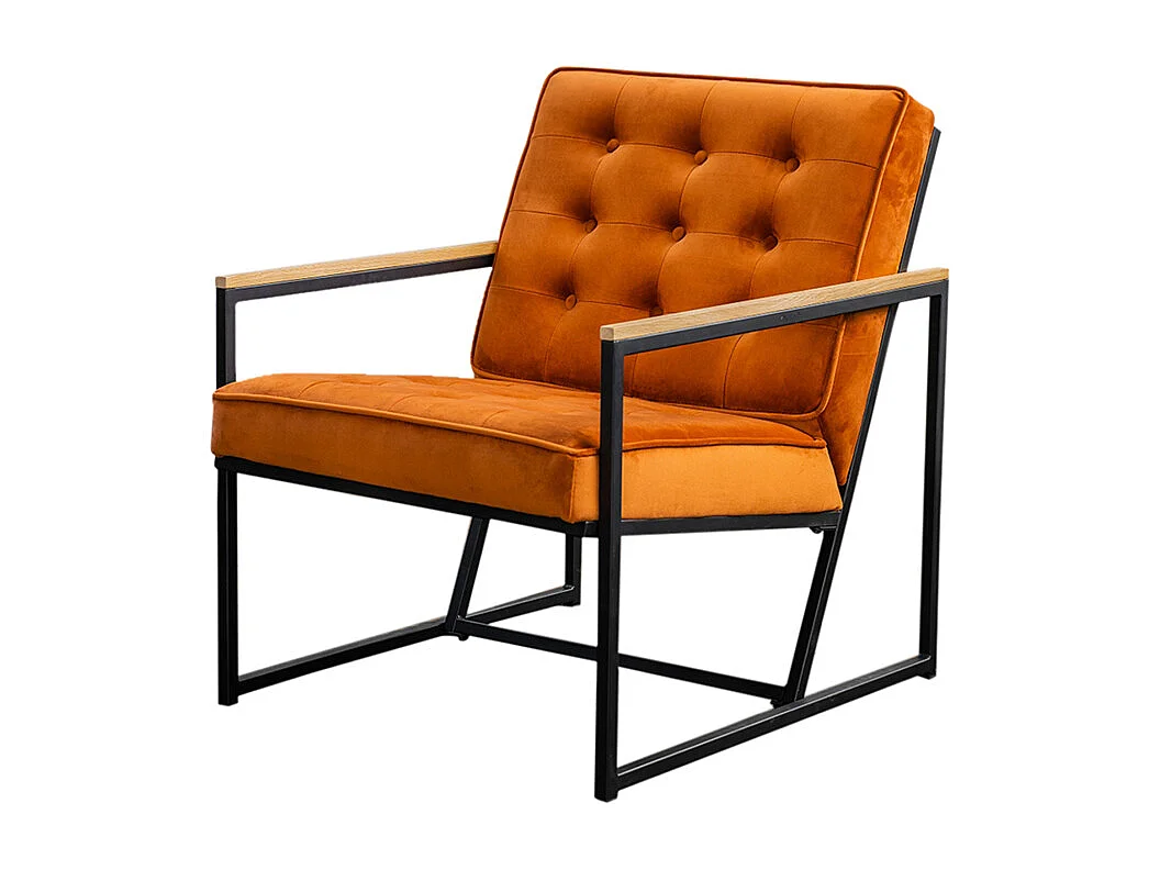 Sillón - naranja terciopelo - ARLY