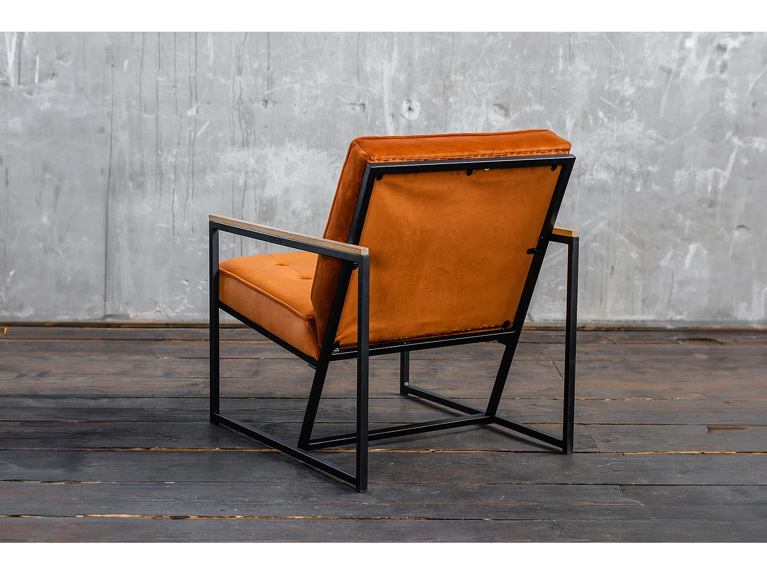 Sillón - naranja terciopelo - ARLY