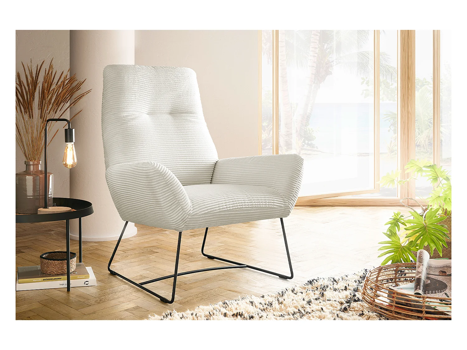 Fauteuil - blanc crème  - BISA