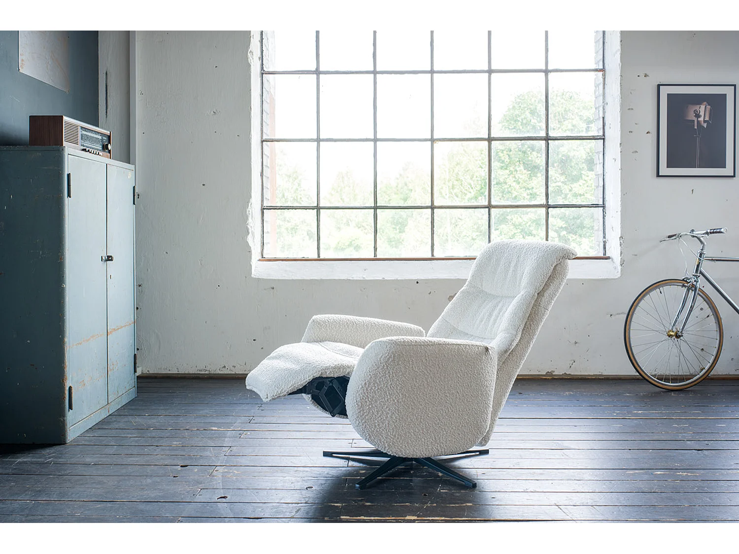 Silla - gris claro tela tejida - SARI