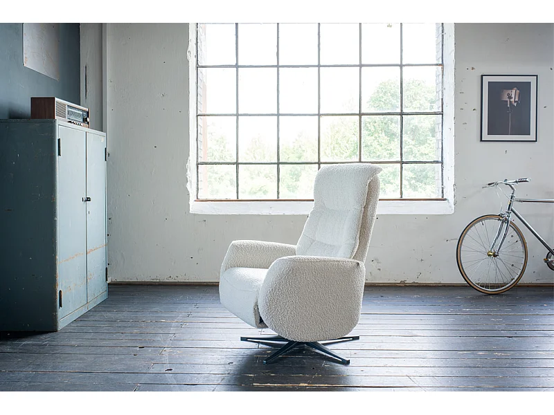 Relaxsessel - Hellgrau Webstoff - SARI