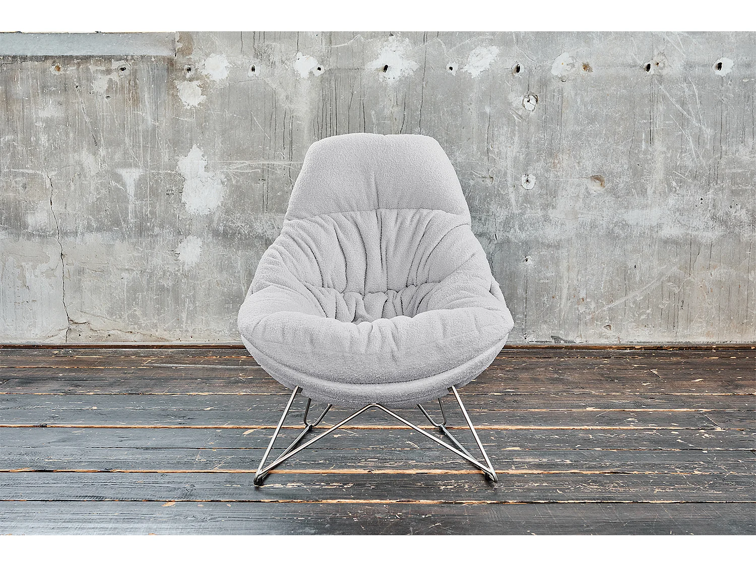 Fauteuil - Gris tissu tissé - AVON