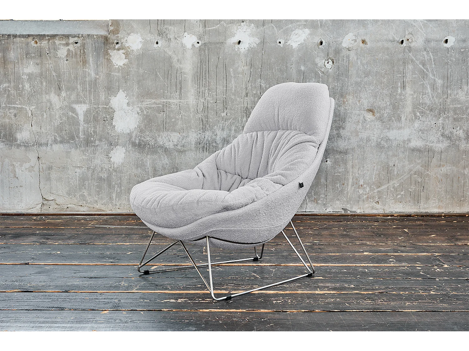 Fauteuil - Gris tissu tissé - AVON
