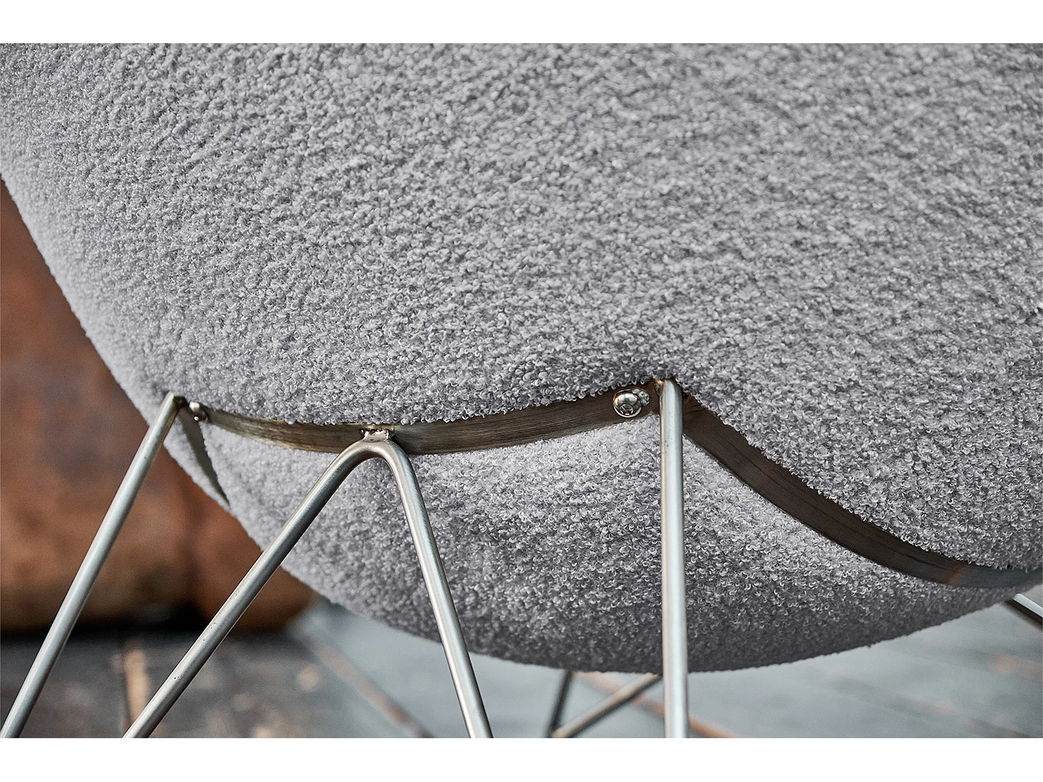 Fauteuil - Gris tissu tissé - AVON