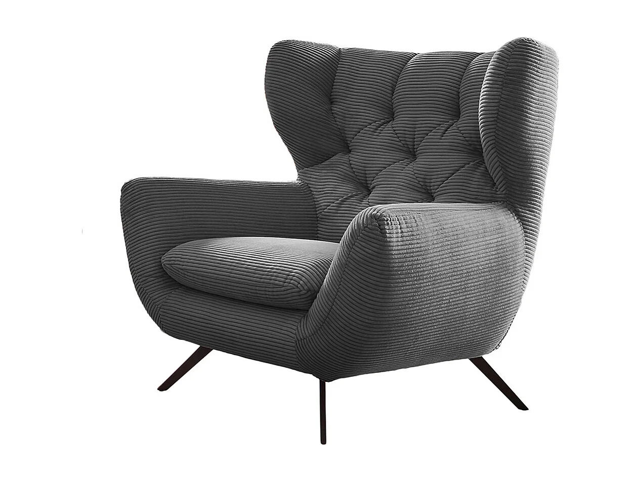 Sillones orejeros - Gris Pana - CHARME