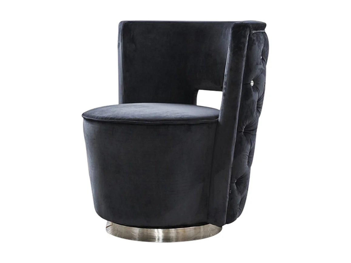 Enkele fauteuil - Zwart Geweven stof - SENSO
