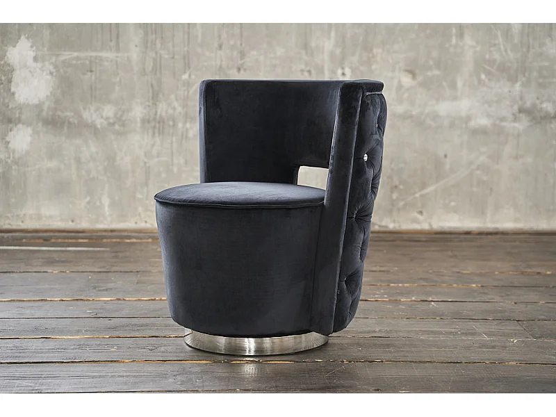 Fauteuil - Noir tissu tissé - SENSO