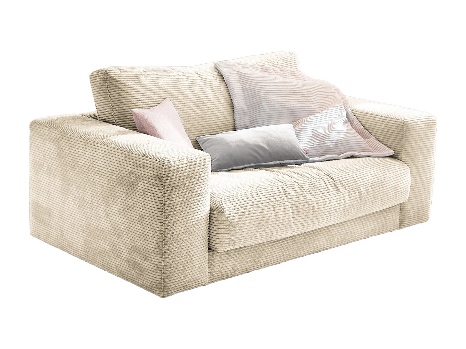 Fauteuil relax - blanc crème Velours côtelé - MADELINE