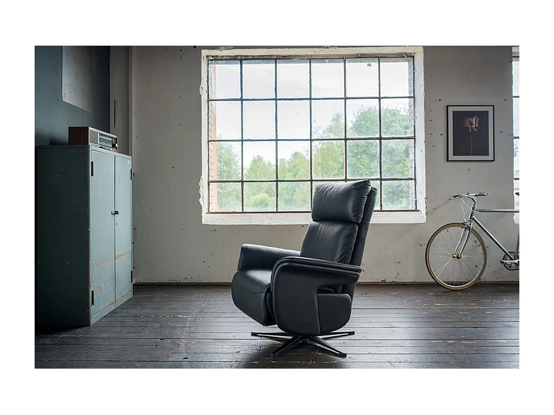 Relaxsessel - Schwarz Leder - NAMA