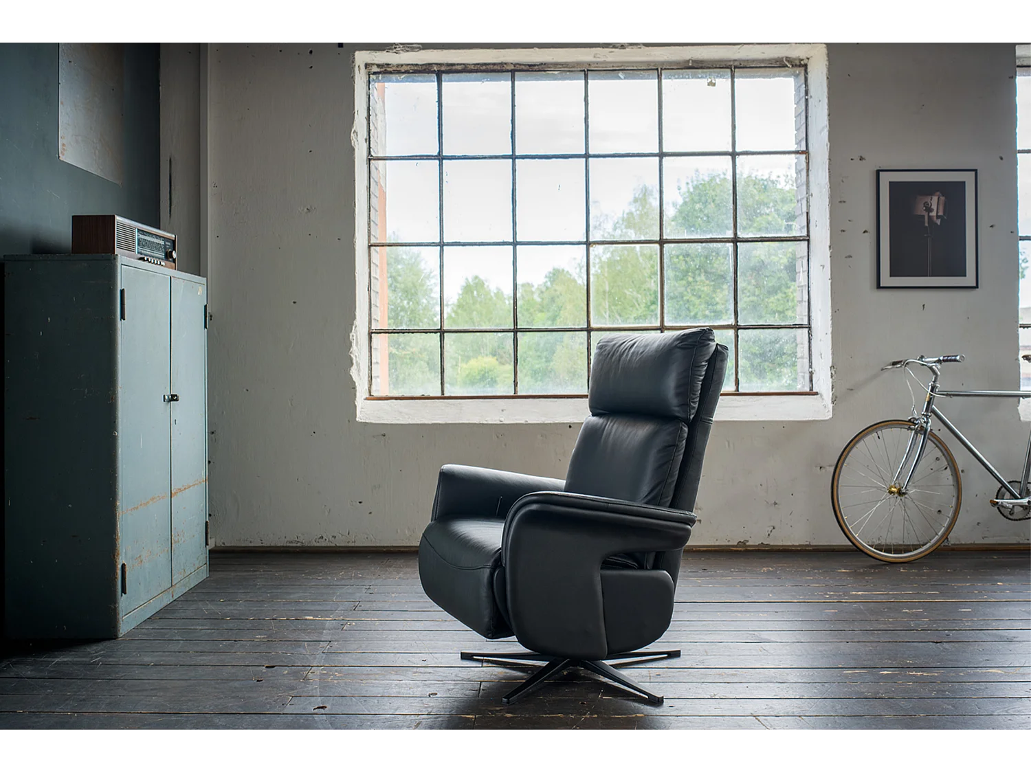 Fauteuil - Noir cuir - NAMA