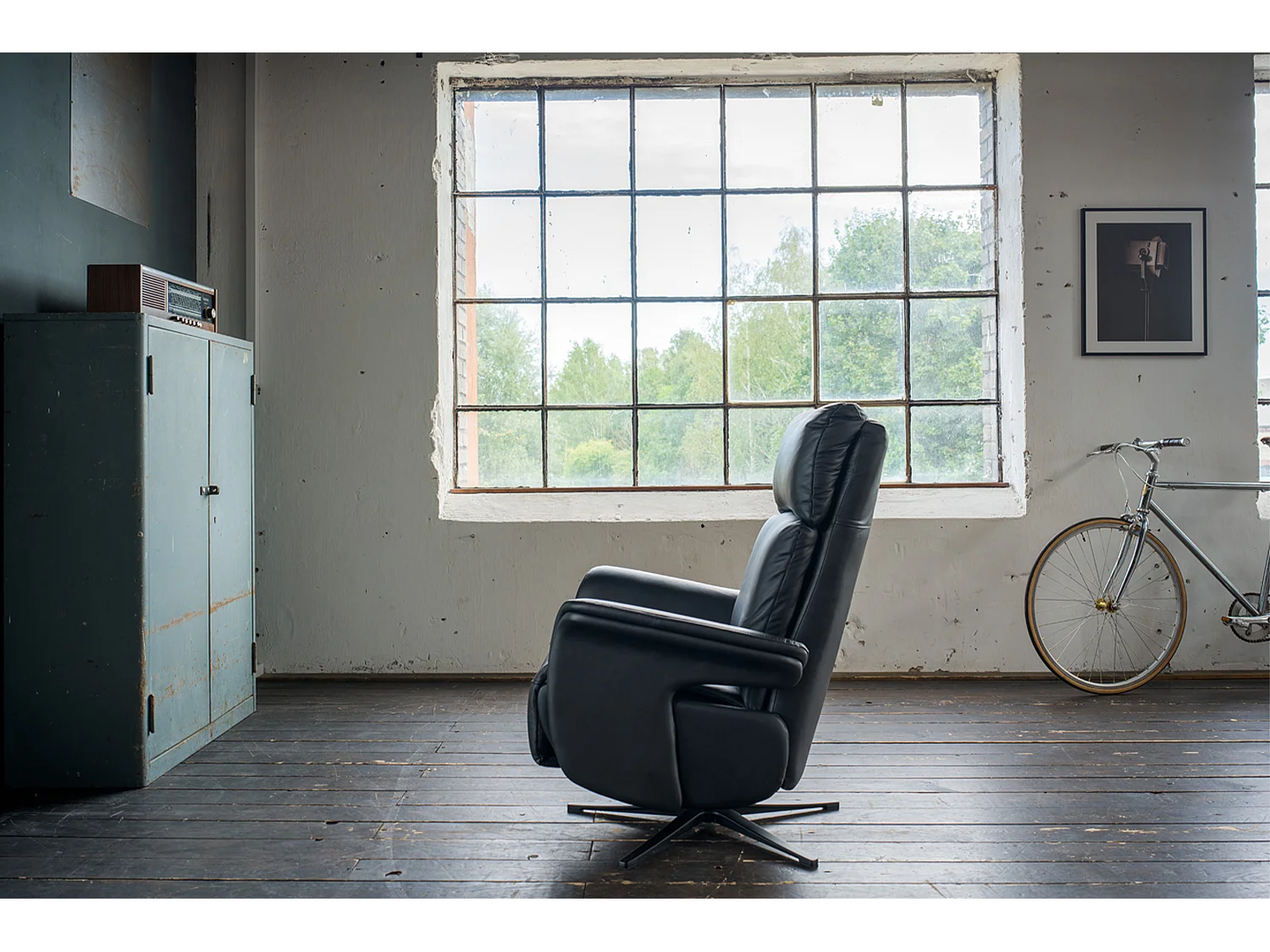 Fauteuil - Noir cuir - NAMA