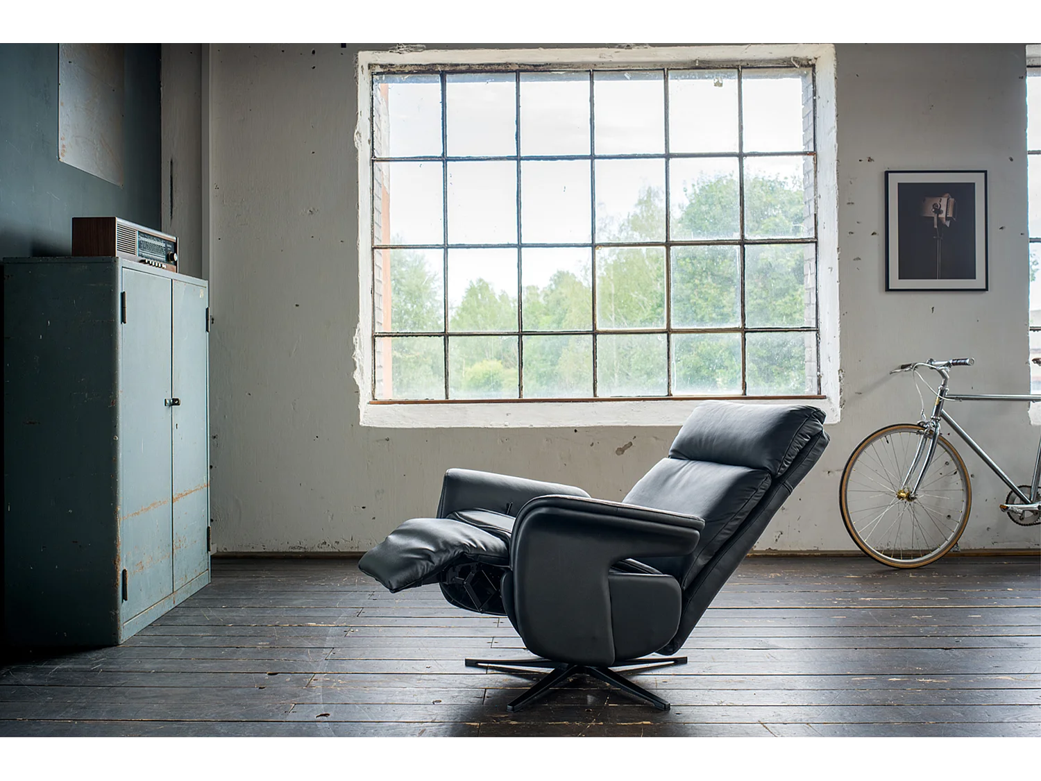 Fauteuil - Noir cuir - NAMA