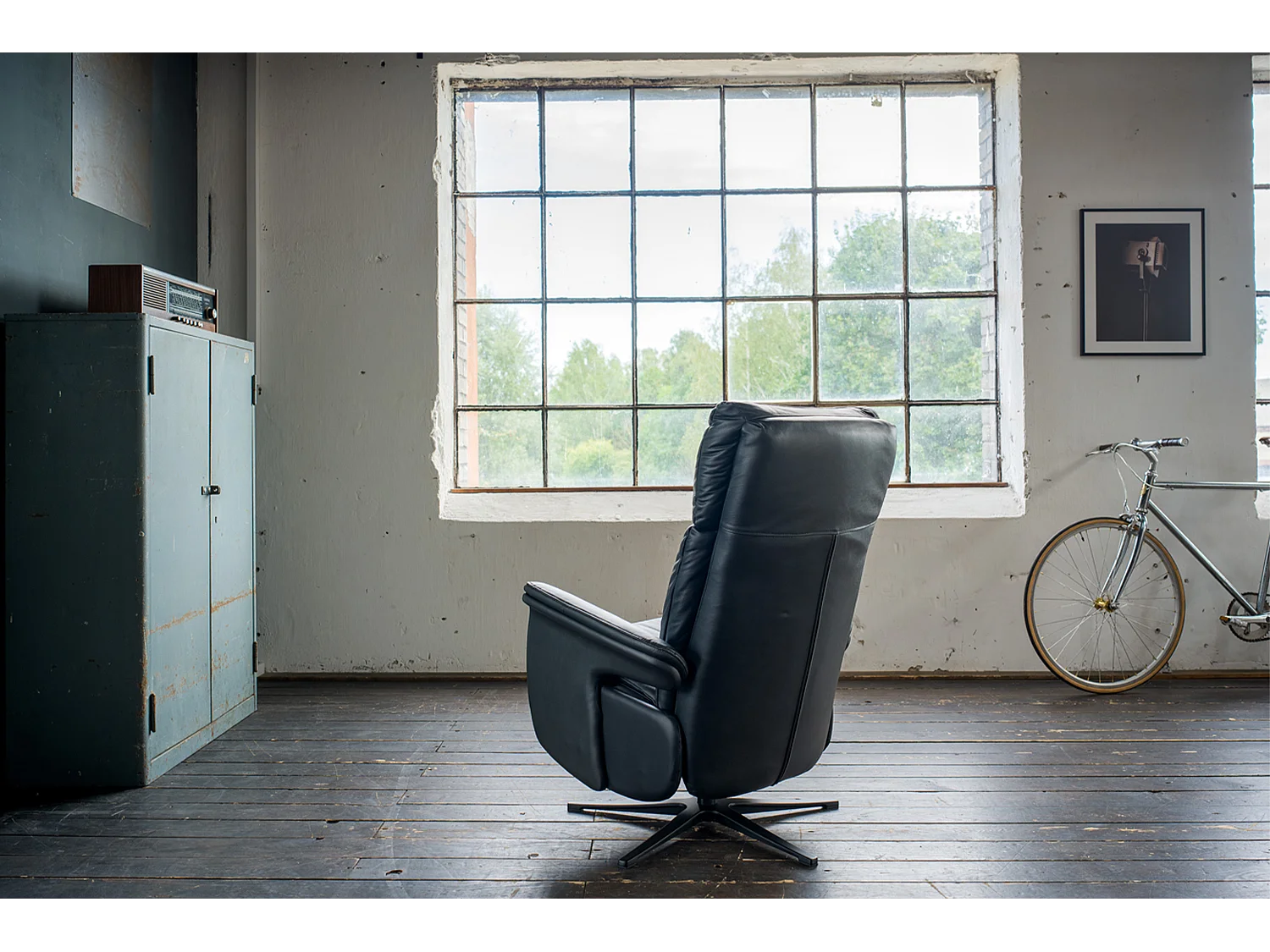 Fauteuil - Noir cuir - NAMA