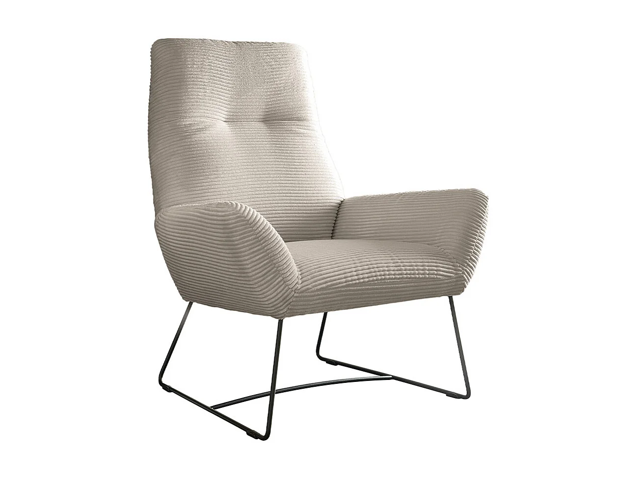 Poltrona relax - grigio pietra Velluto a coste - BISA