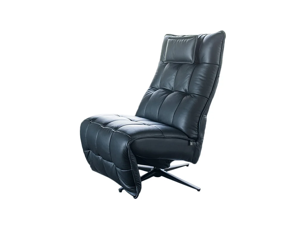Relaxsessel - Schwarz Leder - MIKO