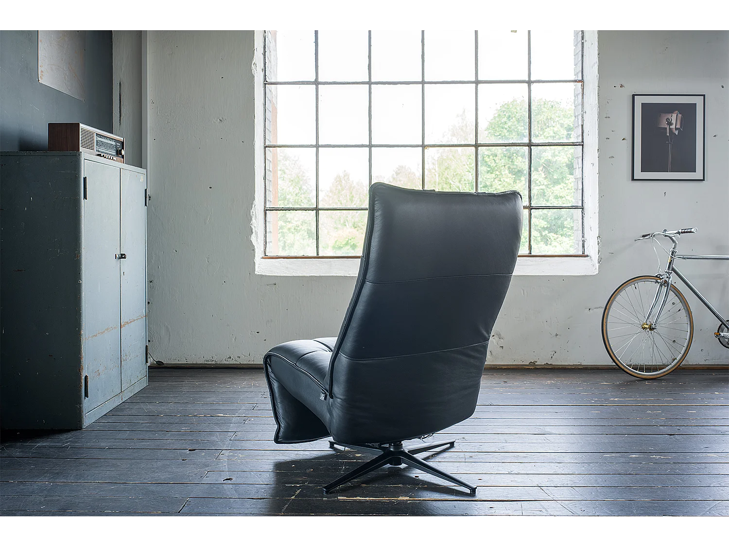 Poltrona - Nero pelle - MIKO