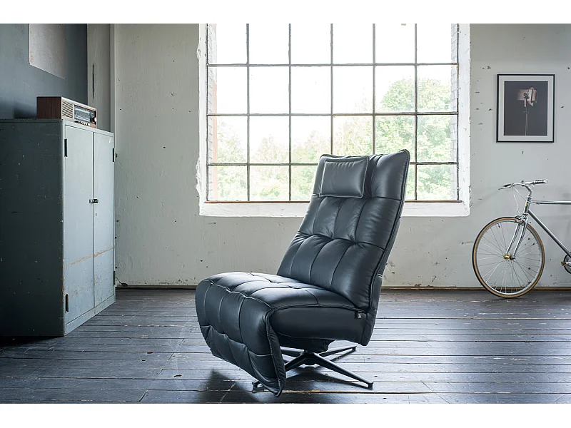 Poltrona - Nero pelle - MIKO