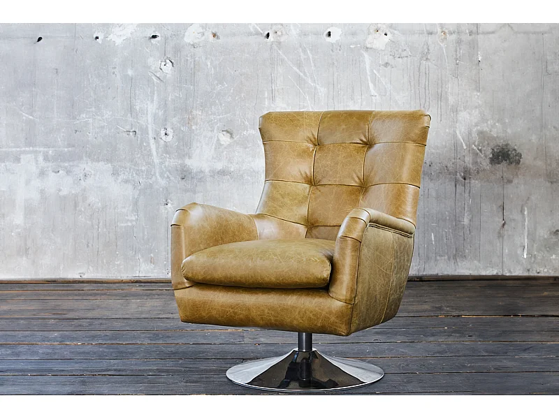 Fauteuil - Vert cuir - RELEXA