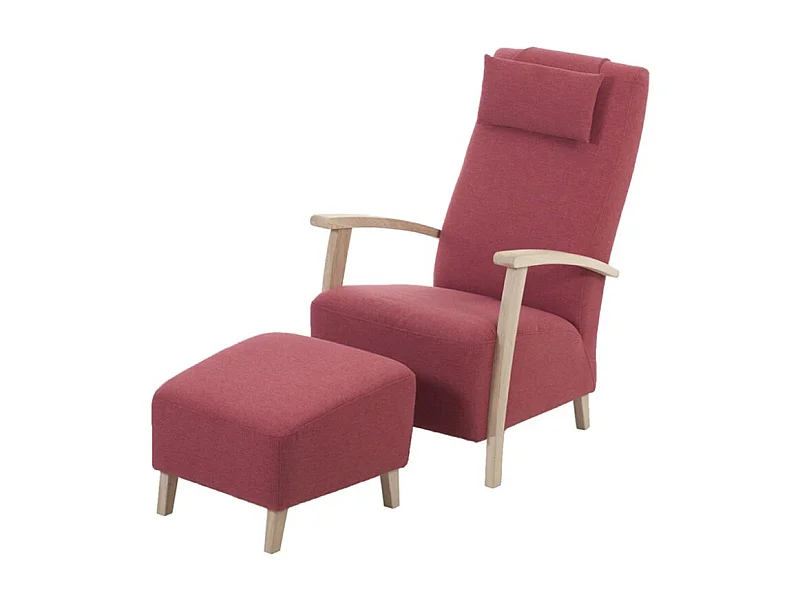 Fauteuil - Rouge tissu tissé - REIKI