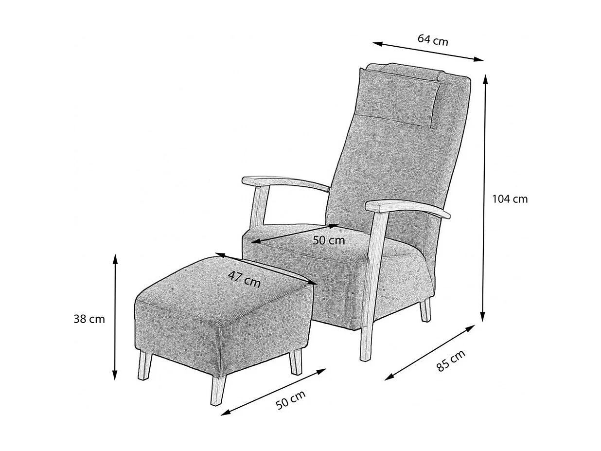 Fauteuil - Rouge tissu tissé - REIKI