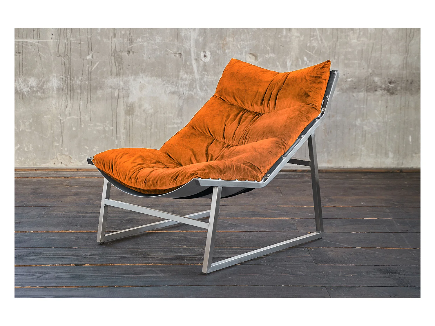 Fauteuil - Orange tissu tissé - SIRO