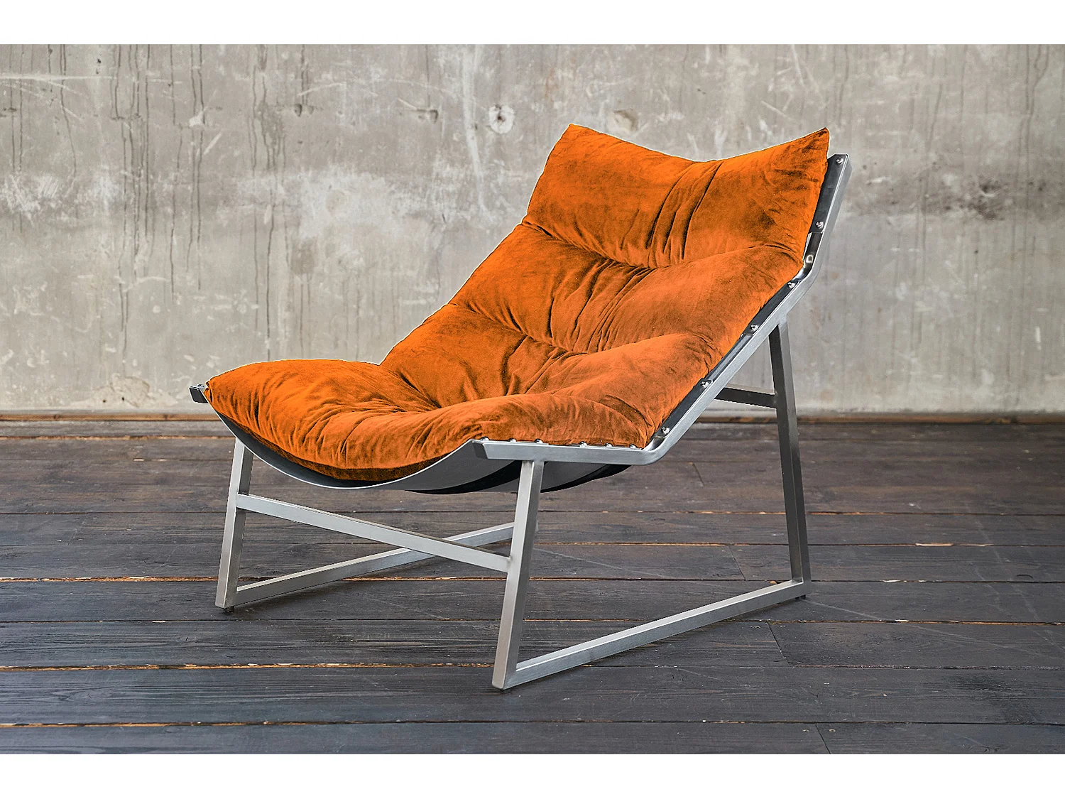 Fauteuil - Orange tissu tissé - SIRO