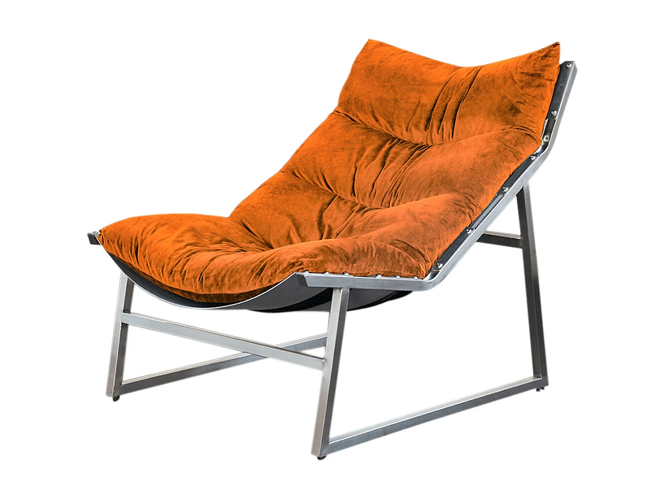 Fauteuil - Orange tissu tissé - SIRO